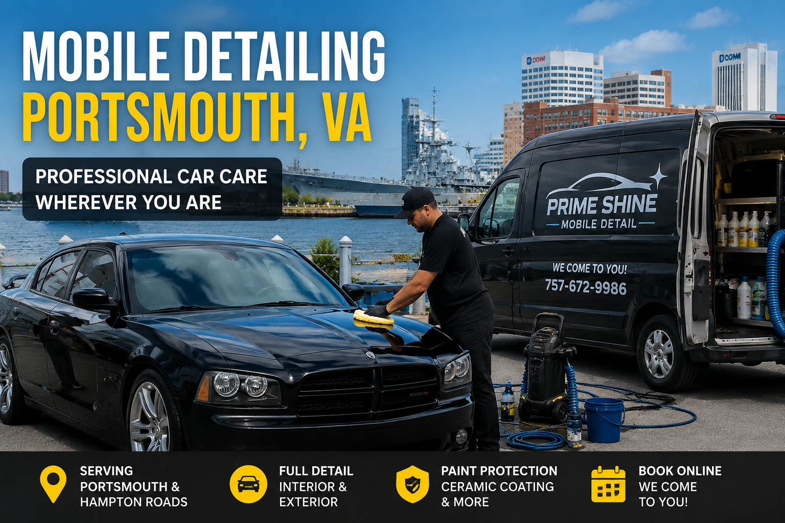 Mobile Detailing Portsmouth VA — Prime Shine
