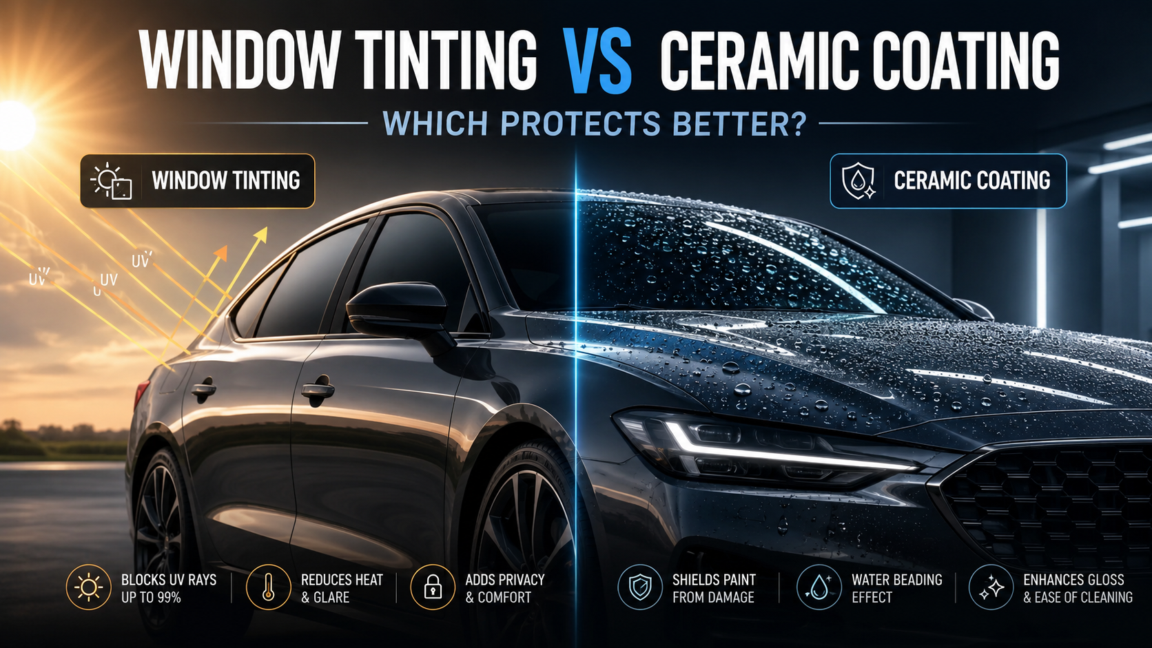 Window Tinting vs Ceramic Coating