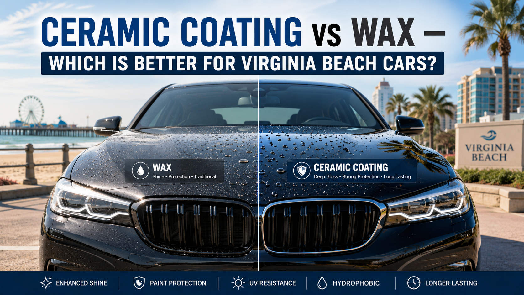 Ceramic Coating vs Wax — Which Is Better for Virginia Beach Cars?