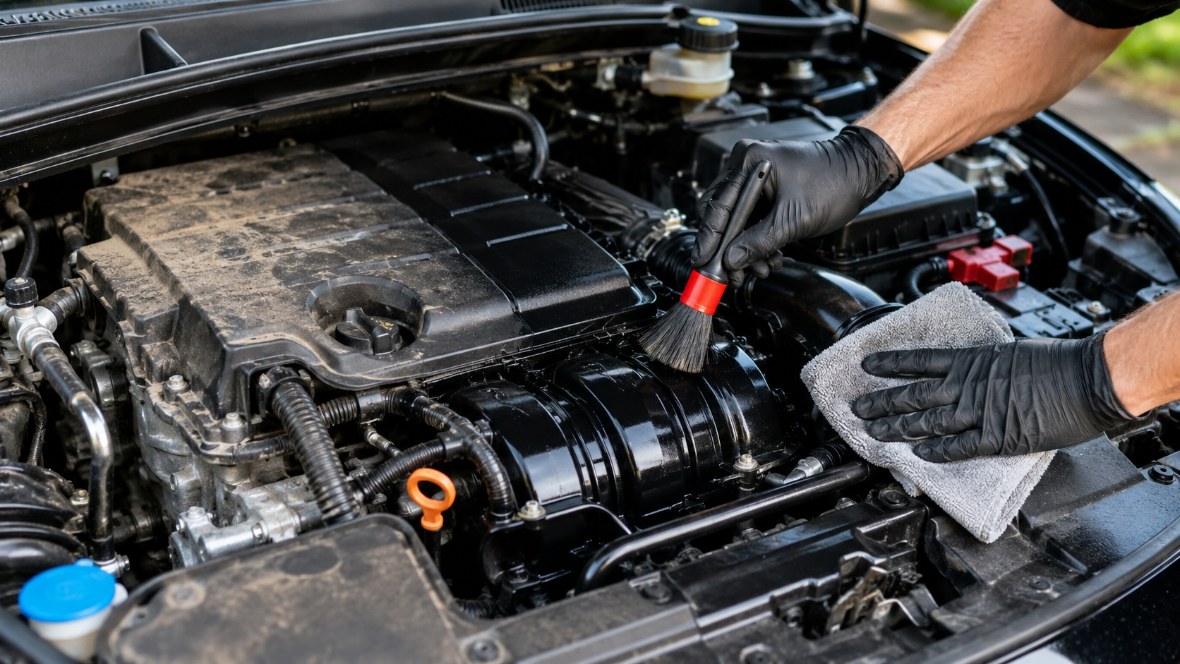 Engine bay detailing Virginia Beach — Prime Shine Mobile Detailing