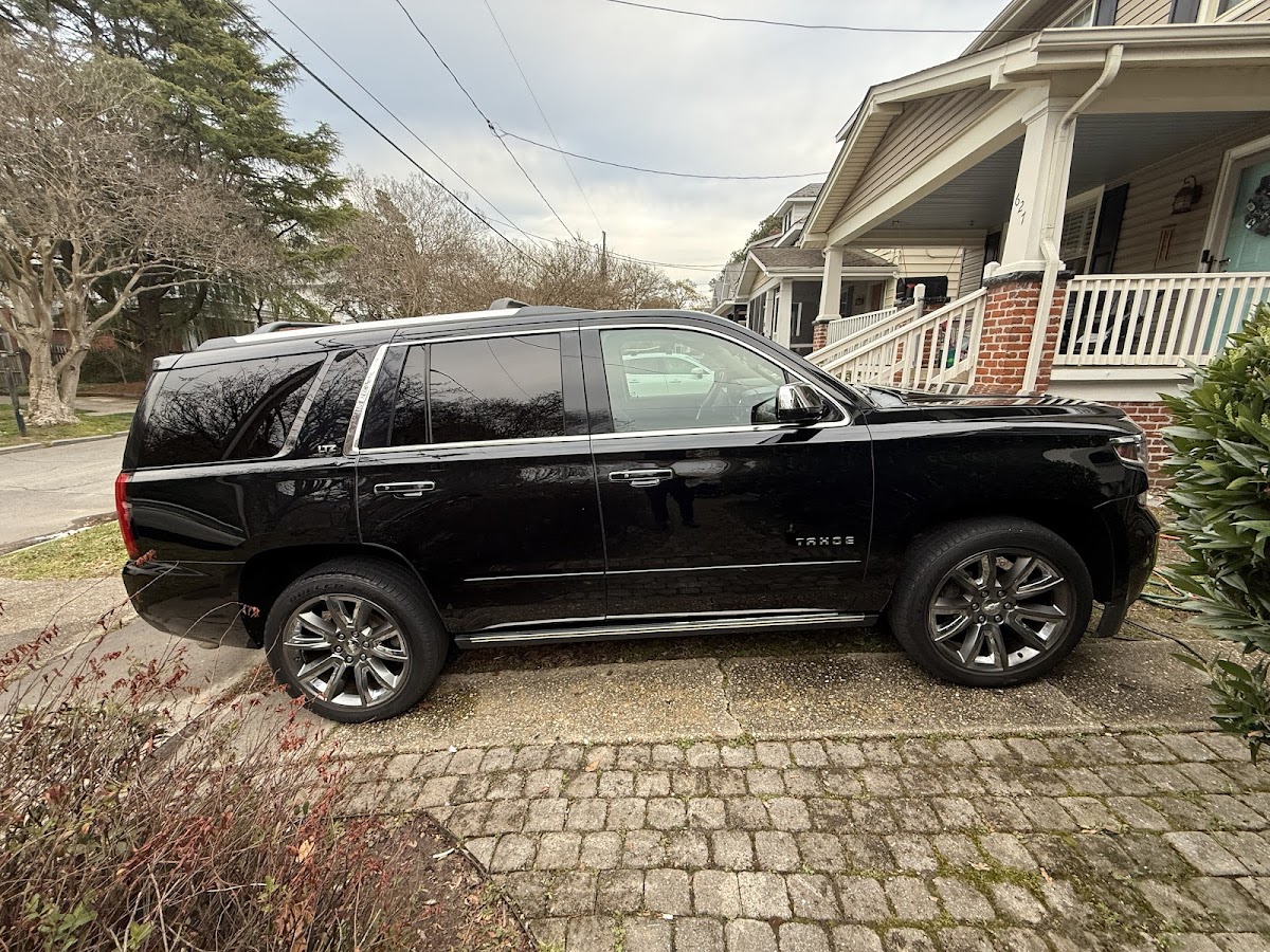Black car exterior detail shine